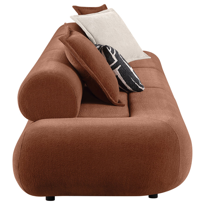 Byrne 143-inch Velvet Modular Bumper Sectional Sofa Rust