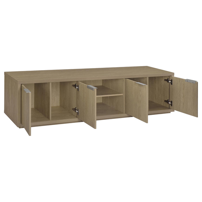 Ingram 4-Door TV Stand for TVs up to 85 Inches Latte