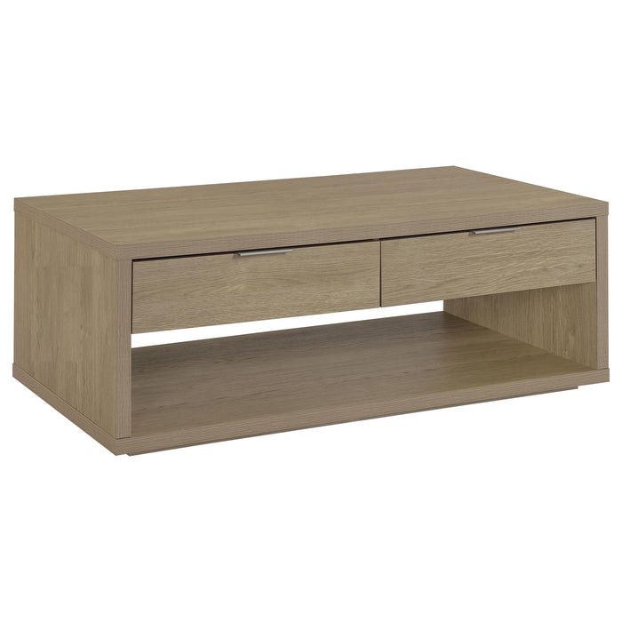 Ingram 3-Piece Coffee and End Table Set with Storage Latte