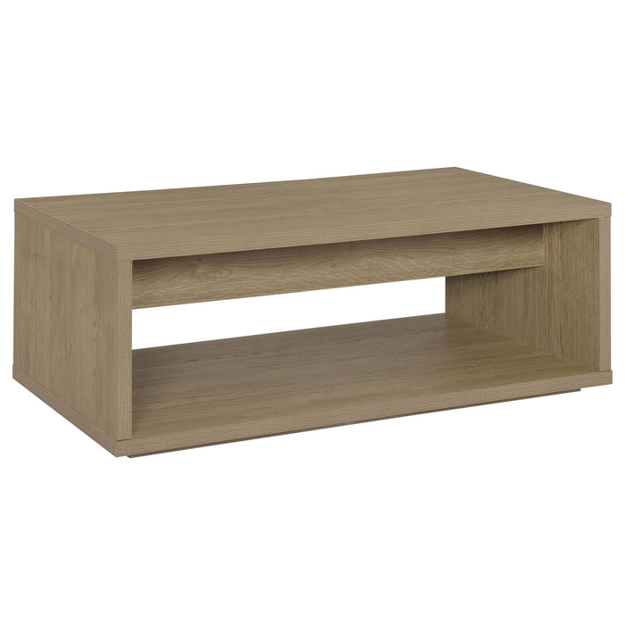 Ingram 3-Piece Coffee and End Table Set with Storage Latte