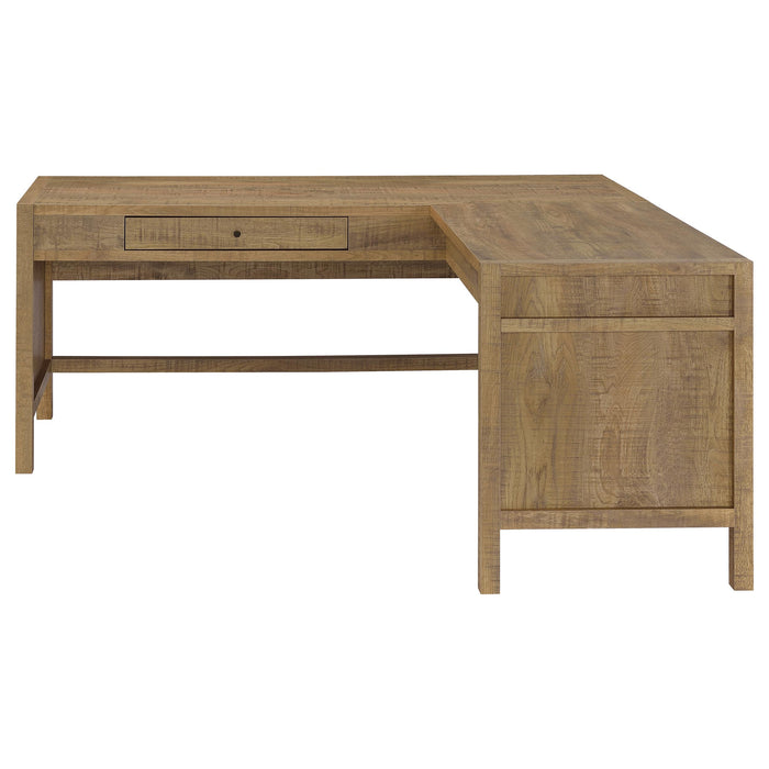 Hogan 1-drawer Lift Top L-shape Computer Writing Desk Mango