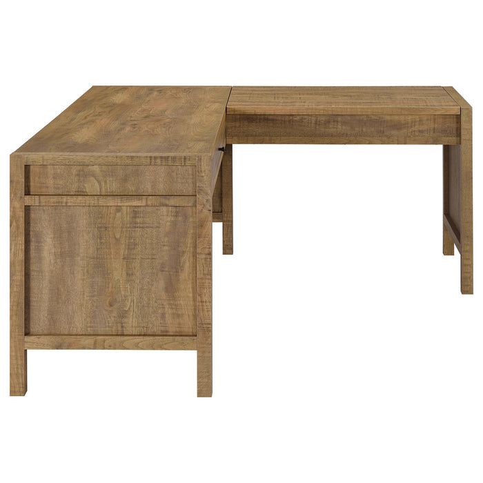 Hogan 1-drawer Lift Top L-shape Computer Writing Desk Mango