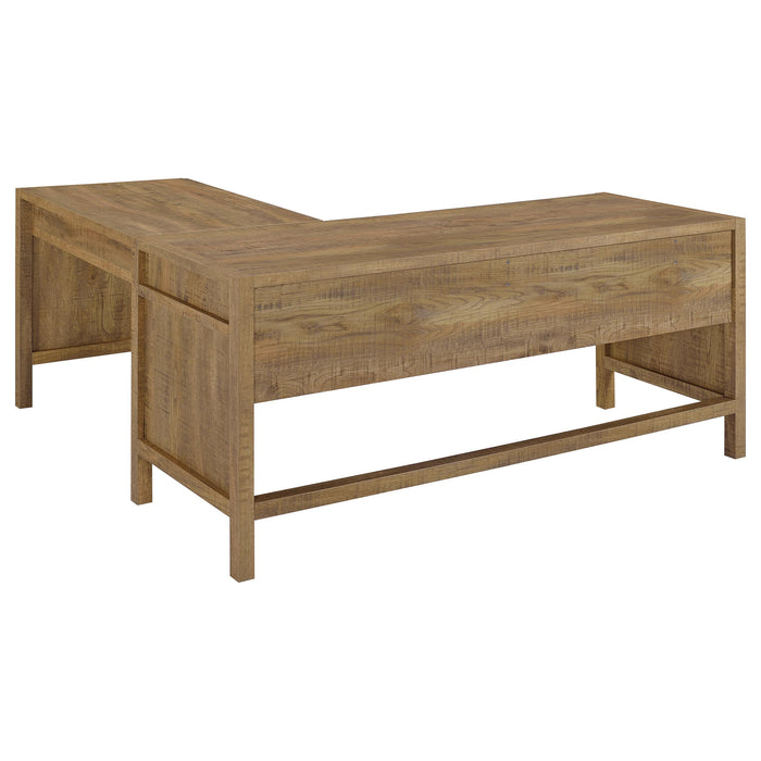 Hogan 1-drawer Lift Top L-shape Computer Writing Desk Mango