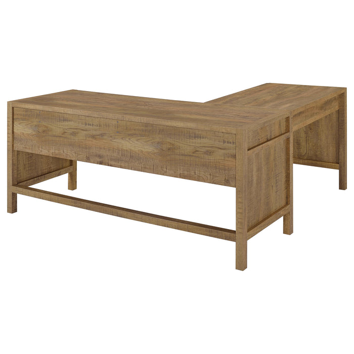 Hogan 1-drawer Lift Top L-shape Computer Writing Desk Mango