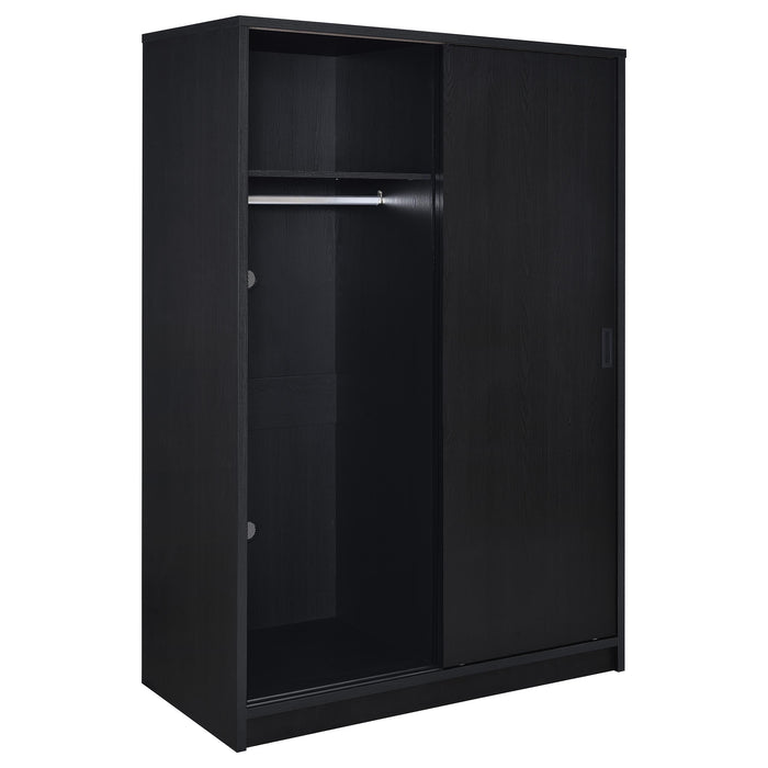 Noble 2-door Bedroom Wardrobe Storage Cabinet Armoire Black