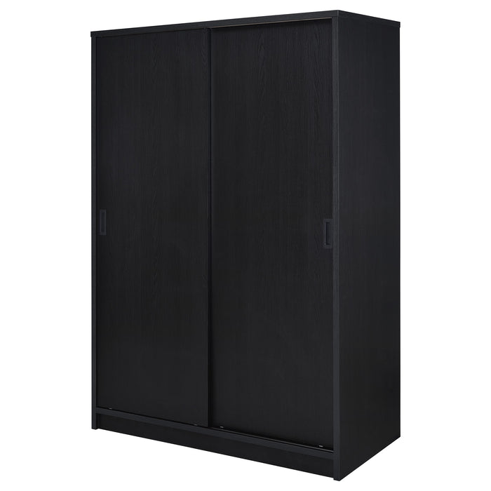 Noble 2-door Bedroom Wardrobe Storage Cabinet Armoire Black