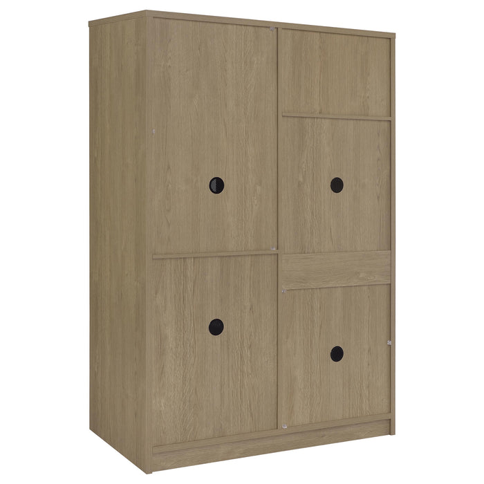 Noble 2-door Bedroom Wardrobe Storage Cabinet Armoire Latte