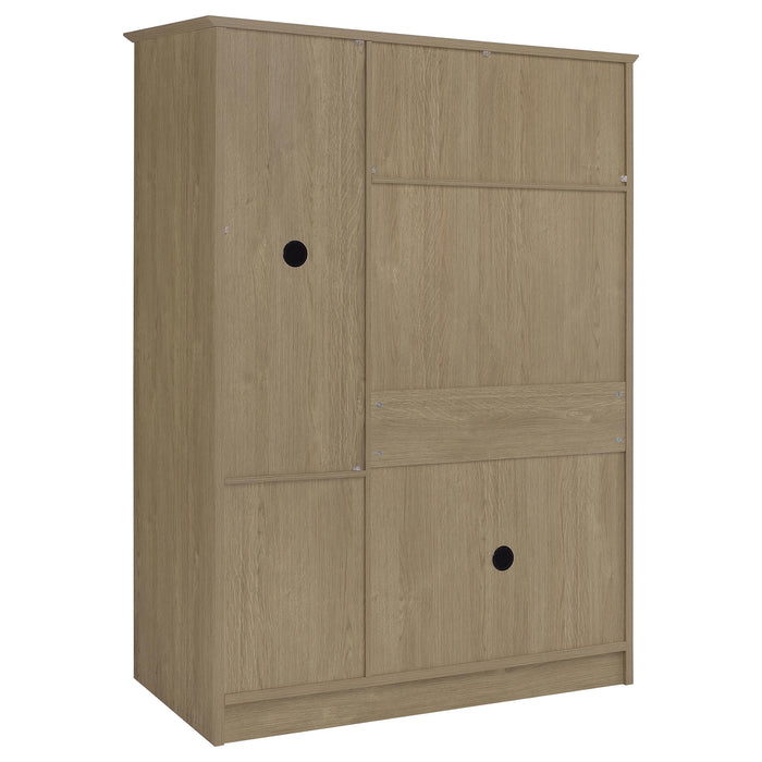 Canova 3-door Bedroom Wardrobe Storage Cabinet Armoire Latte