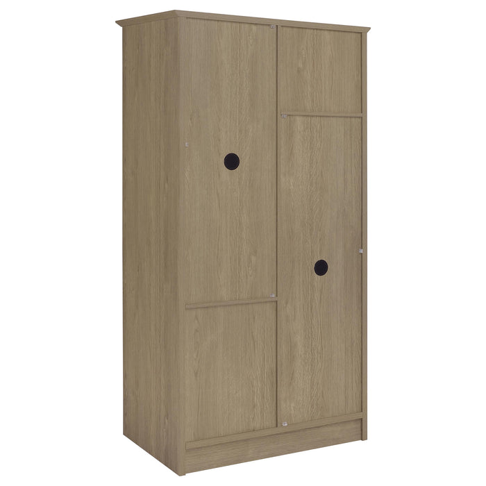 Cassara 2-door Bedroom Wardrobe Storage Cabinet Armoire Latte