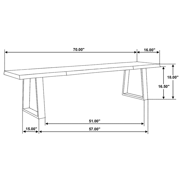 Selwyn Live Edge Solid Wood Dining Bench Light Sheesham