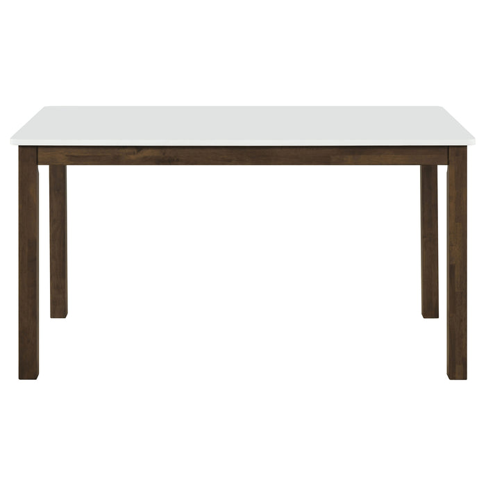 Merrin 7-piece 55-inch Rectangular Dining Set Off White and Walnut