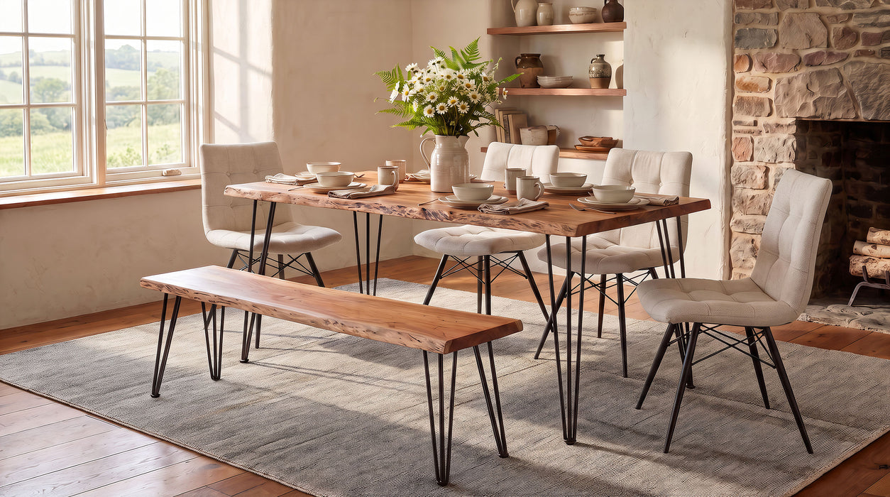 Sherman 71-inch Live Edge Dining Table Natural Acacia