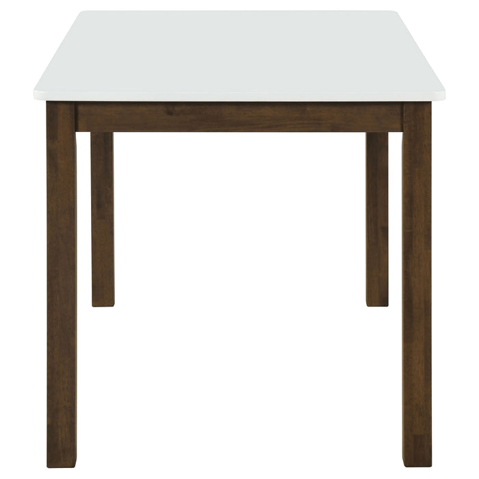 Merrin 7-piece 55-inch Rectangular Dining Set Off White and Walnut