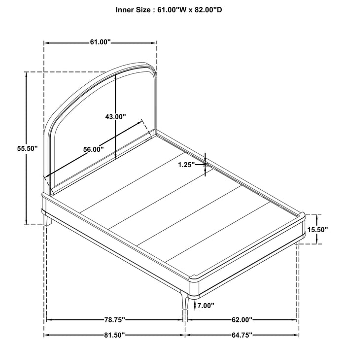 Lucaire Queen Upholstered Panel Bed Sandstone