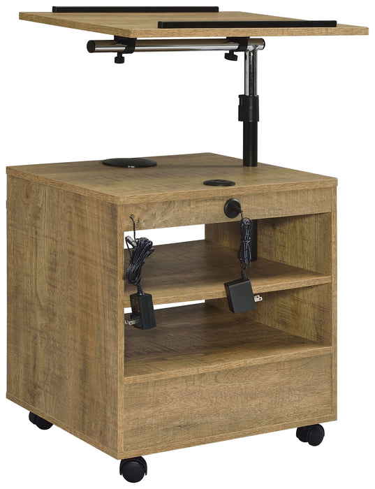 Lerma 1-drawer Adjustable Tray Top Nightstand with Speaker Mango