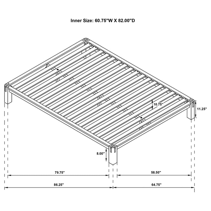 Gislen Queen Easy Assembly Wood Platform Bed White