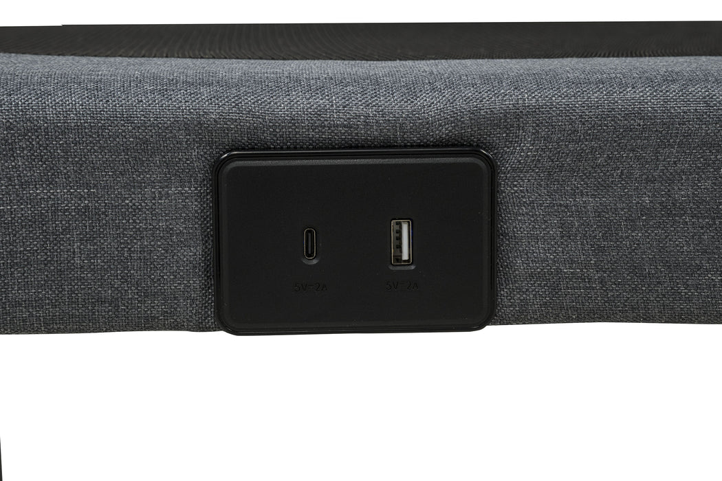 Weston Queen Dual-Motor Massage Adjustable Bed Base in Black and Grey