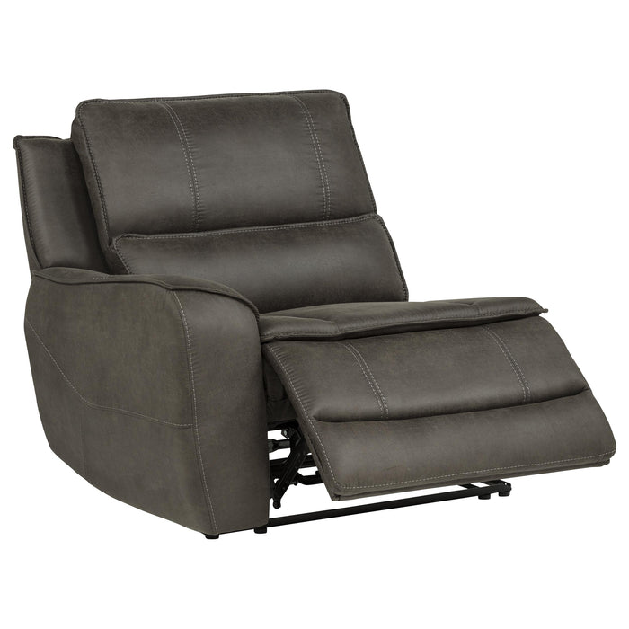 Marcell 6-Piece L-Shaped Power Reclining Sectional with Console Grey