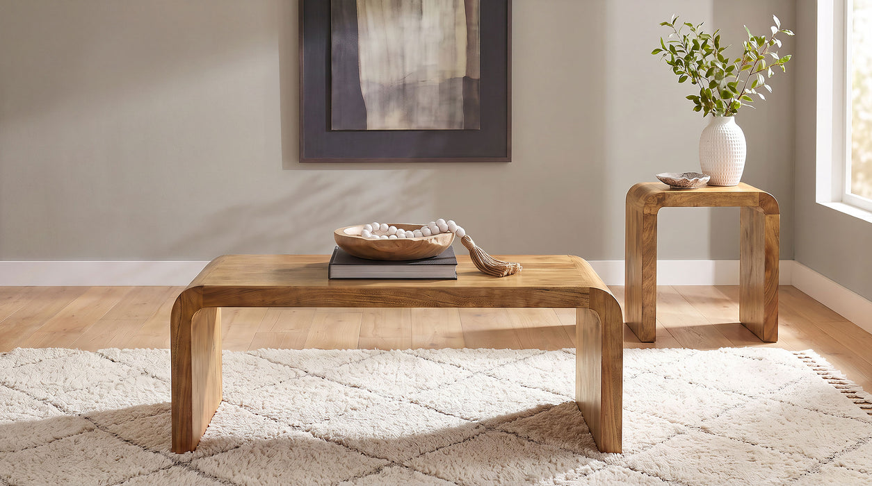 Booker Rectangular Mango Wood End Table Natural