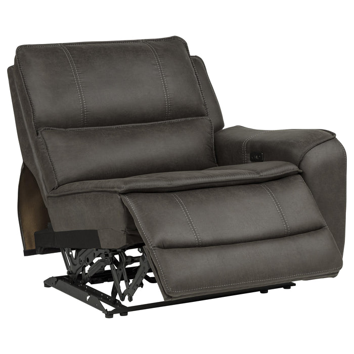 Marcell 6-Piece L-Shaped Power Reclining Sectional with Console Grey