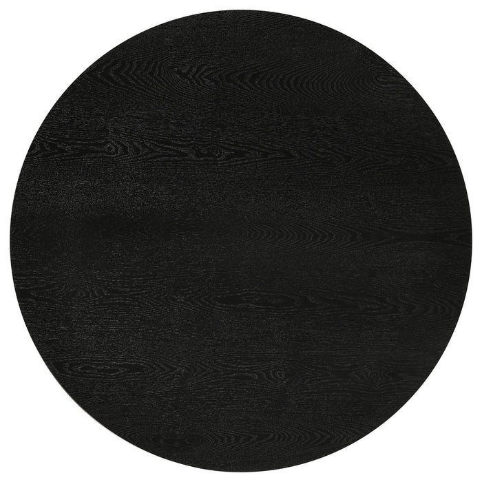 Strouse 2-Piece Round Coffee and End Table Set in Black