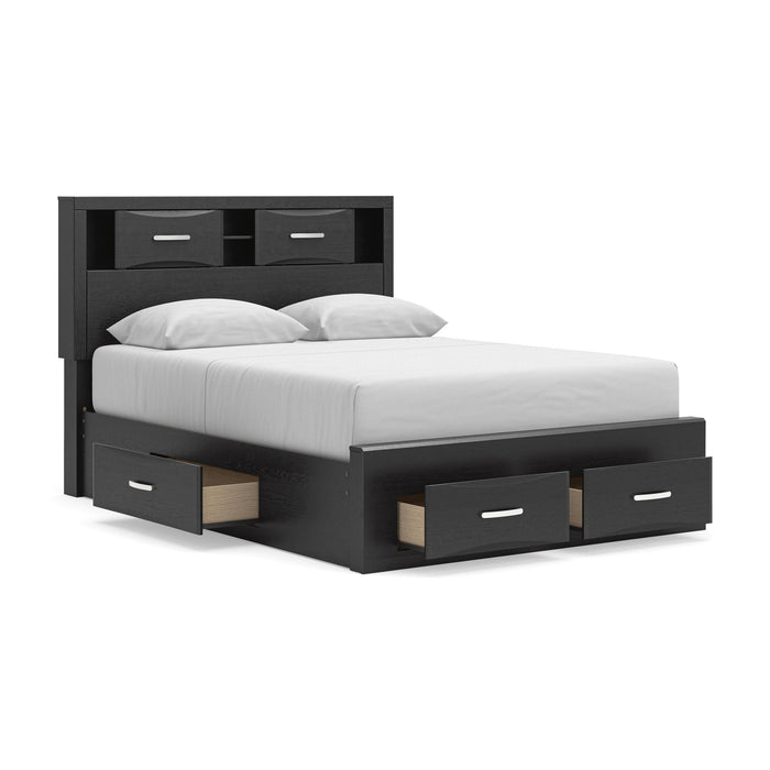 Stabotta Queen Bookcase Bed with Storage